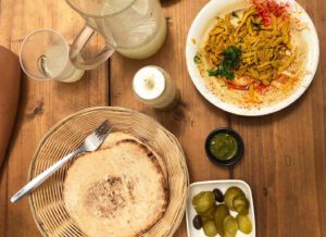 Veganes Shawarma bei Hummus Eliyahu 